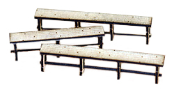 Kit 3 BANCS SALLE D'ATTENTE, échelle O, France