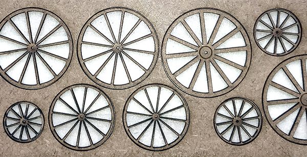 ROUES de CHARRETTES, échelle O, France