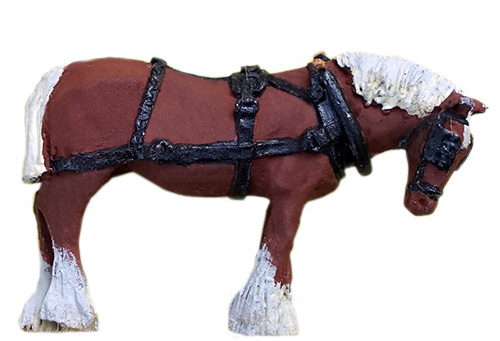 PERCHERON LOURD BRUN PEINT, échelle O