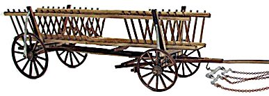 CHAR à FOIN LONG à RIDELLES HAUTES ou DROITES MONTÉ, échelle O, Autriche