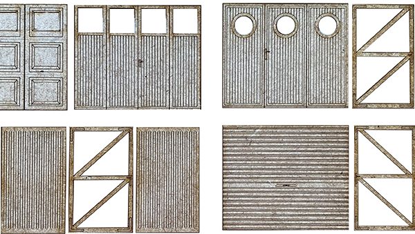 6 PORTES de GARAGE, échelle HO, France