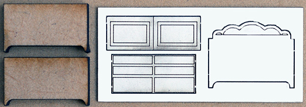 Kit COMMODE à 6 TIROIRS, échelle HO, France