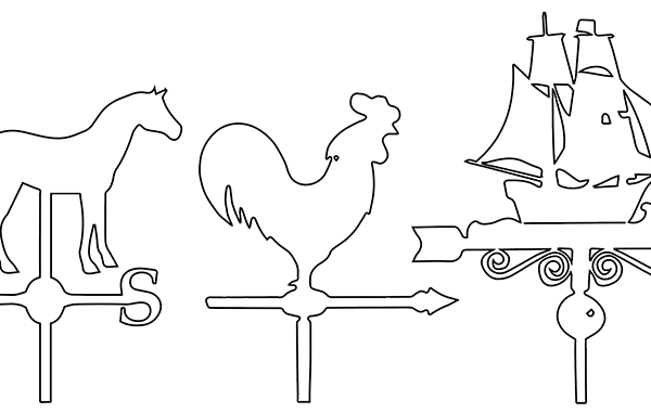 3 GIROUETTES : BATEAU COQ CHEVAL, échelle HO, France