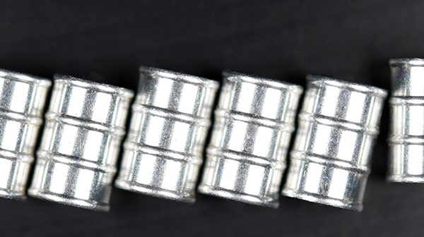 4 FÛTS MÉTALLIQUES MÉTAL BLANC, échelle HO, France