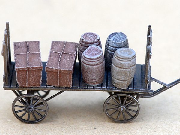 CHARIOTS à BAGAGES avec BAGAGES, échelle HO, France