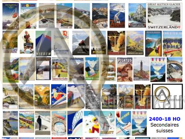 AFFICHES SECONDAIRES SUISSES 0, échelle O, Suisse