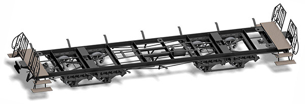 MONTAGE CHASSIS VOITURE CP, échelle Om, France