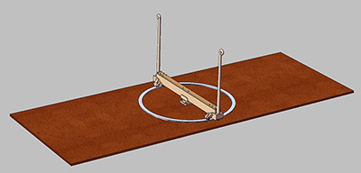 PLANCHER LAITON avec PISTE CIRCULAIRE pour 350-16 et 350-28, échelle HOm, France