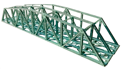 PONT METALLIQUE DOUBLE TYPE WARREN, échelle HO, France