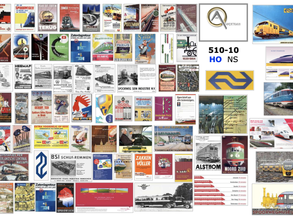 AFFICHES RÉSEAU NS, échelle HO, Pays-Bas