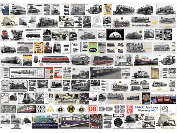 AFFICHES CONSTRUCTEURS ALLEMANDS DE MATERIEL FERROVIAIRE, échelle HO, Autriche