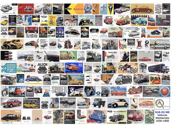 AFFICHES CONSTRUCTEURS ALLEMANDS VOITURES, échelle HO, Autriche