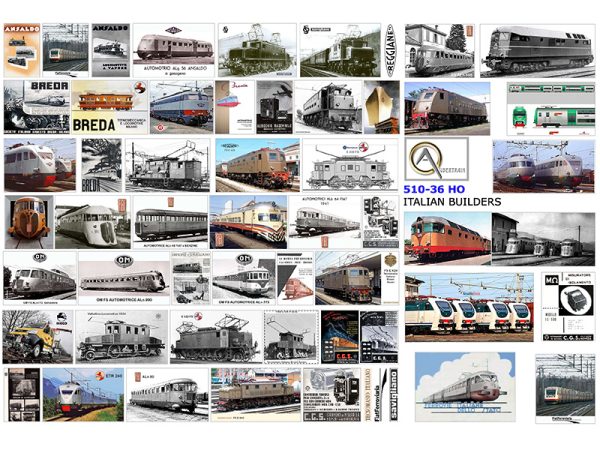 AFFICHES CONSTRUCTEURS ITALIENS  MATERIELS FERROVIAIRIES, échelle HO, Italie