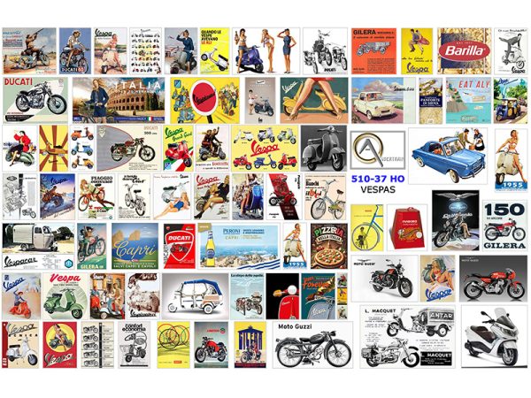 AFFICHES SECONDAIRES ITALIENS, échelle HO, Italie