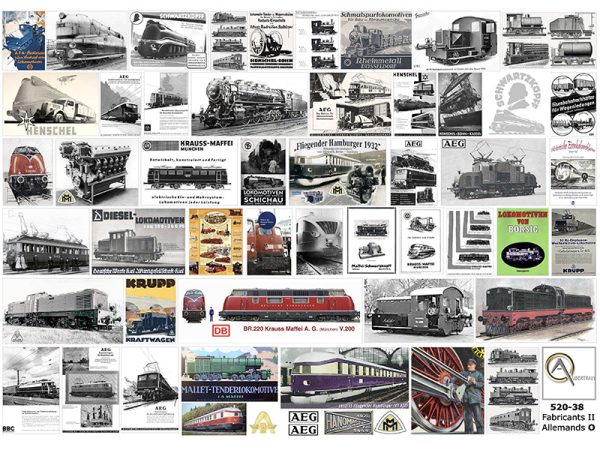 AFFICHES CONSTRUCTEURS ALLEMANDS de MATERIEL FERROVIAIRE II, échelle O, Autriche