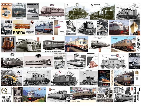 CONSTRUCTEURS ITALIENS MATERIEL FERROVIAIRE I, échelle O, Italie