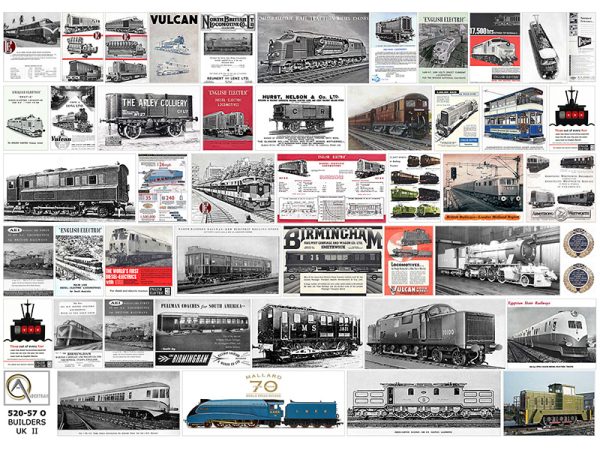 AFFICHES CONSTRUCTEURS DE MATERIEL FERROVIAIRE ANGLAIS II, échelle O, Grande-Bretagne