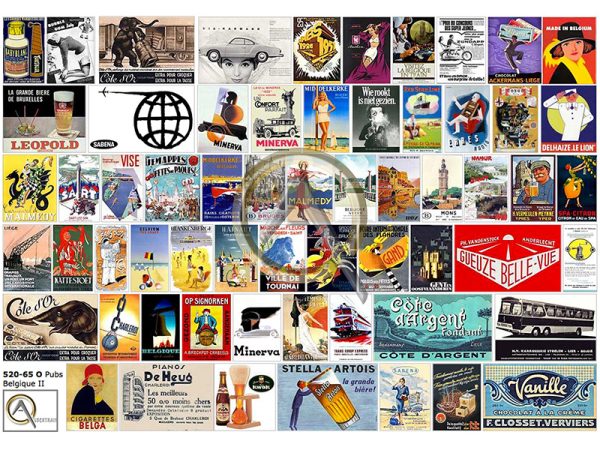 AFFICHES  PUBLICITÉS BELGES II, échelle O, Belgique
