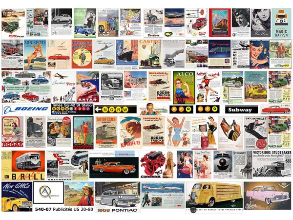 AFFICHES PUBS US, échelle O, États-Unis