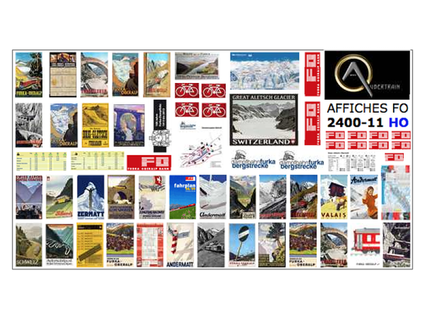 AFFICHES FO ANCIENNES, échelle HOm, Suisse