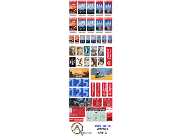 AFFICHES RhB II, échelle HOm, Suisse