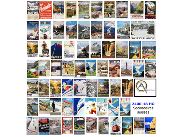 AFFICHES SECONDAIRES SUISSES, échelle HOm, Suisse