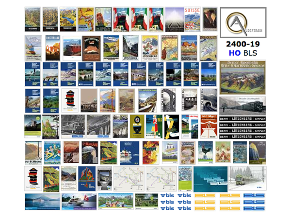 AFFICHES BLS, échelle HOm, Suisse