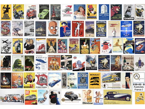 AFFICHES 70 PUBLICITAIRES France, échelle O, France