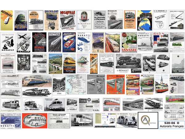 AFFICHES AUTORAILS FRANÇAIS, échelle O, France