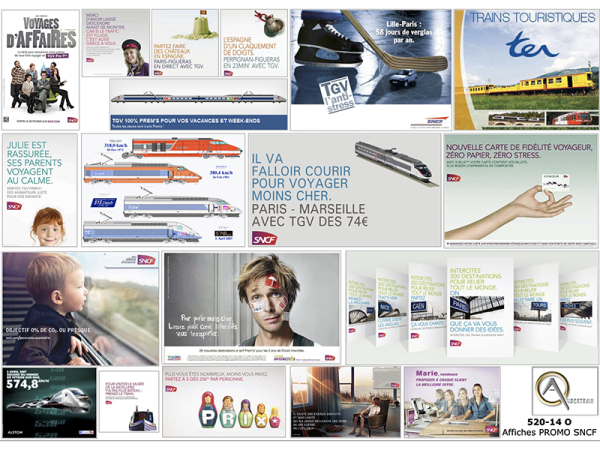 AFFICHES SNCF ACTUELLES, échelle O, France
