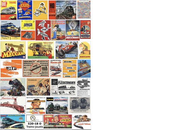 AFFICHES TRAINS JOUETS MONDE, échelle O, France