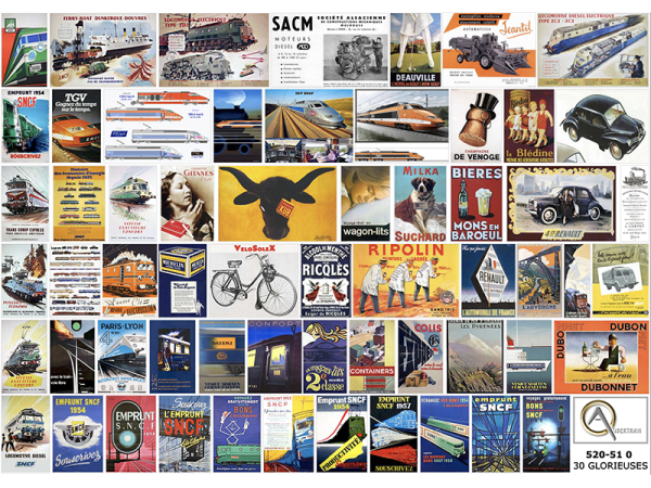 AFFICHES 30 GLORIEUSES FRANÇAISES, échelle O, France