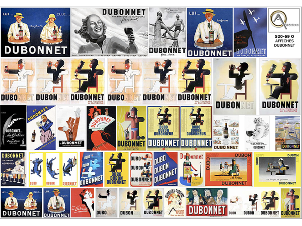 AFFICHES DUBO DUBON DUBONNET, échelle O, France