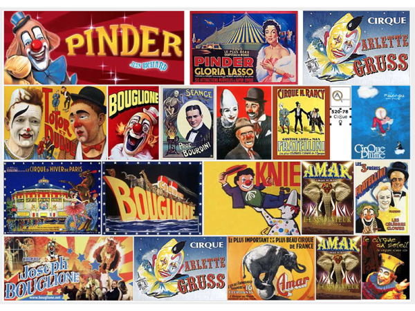 AFFICHES de CIRQUE, échelle O, France